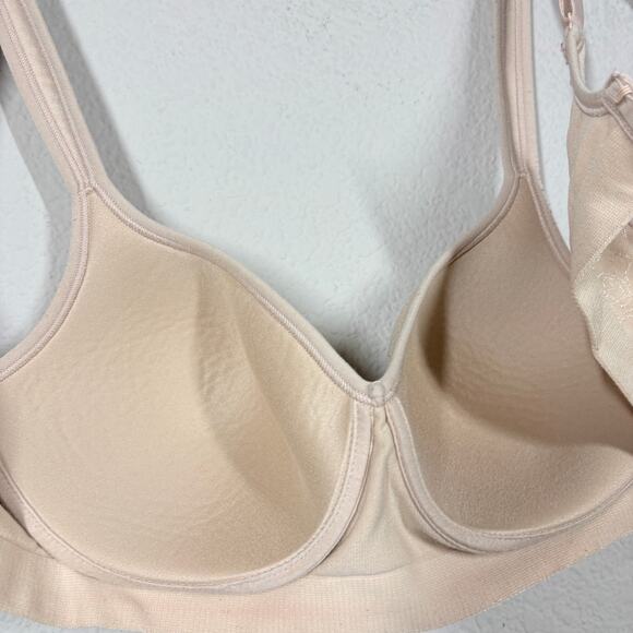 Bali Size 34C Comfort Revolution Bra Cream Padded Wire Free Adjustable Straps - Picture 8 of 9